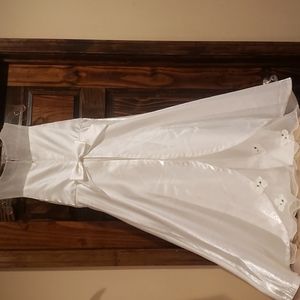 Iris & Ivy Ivory 3D floral flower girl dress 12